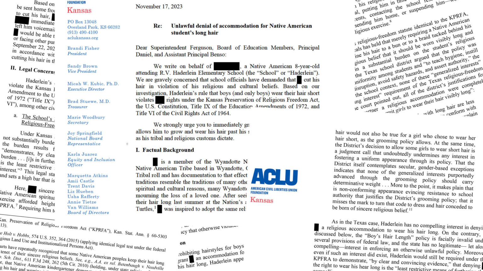 After school district forces Native American boy to cut his hair, ACLU ...
